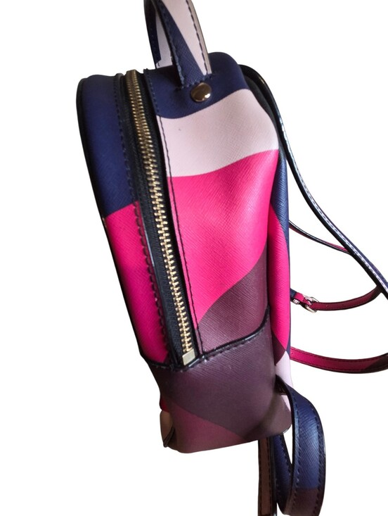 Kate Spade Laurel Way Sammi Multicolor Geometric Small Vinyl Backpack Spotlight main image 9